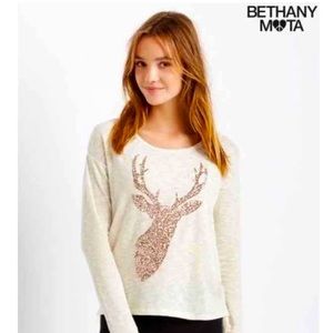 aeropostale bethany mota sequin deer top